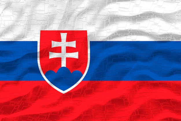 National flag of Slovakia Background with flag of Slovakia