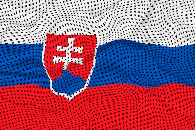 National flag of Slovakia Background with flag of Slovakia