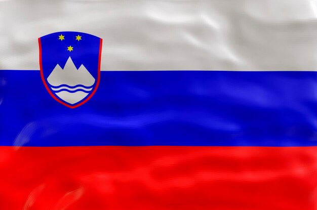 National flag of Slovenia Background with flag of Slovenia