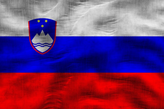 National flag of Slovenia Background with flag of Slovenia