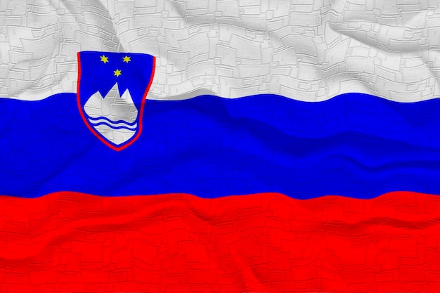 スロベニアの国旗とスロベニアの背景の国旗