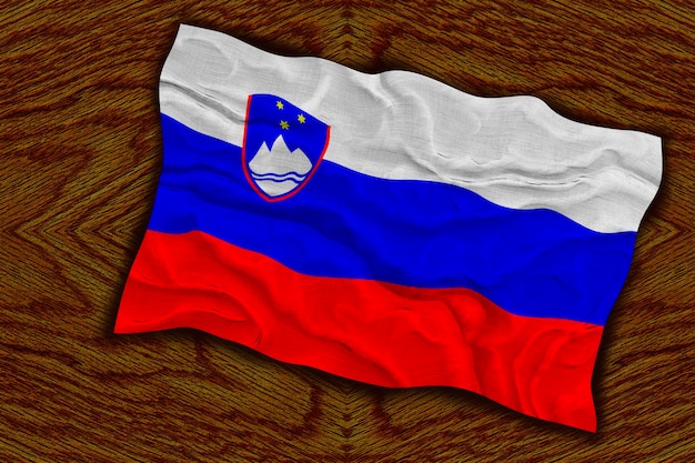 National flag of Slovenia Background with flag of Slovenia