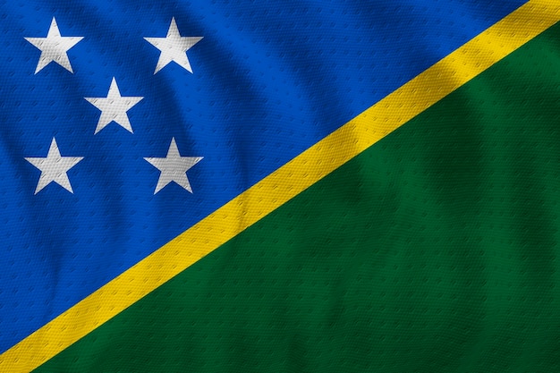 National flag of Solomon islands Background with flag of Solomon islands