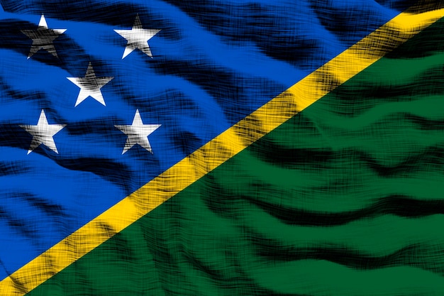 Foto bandiera nazionale delle isole salomone sfondo con bandiera delle isole salomone