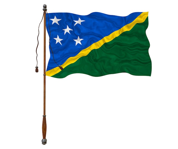 National flag of Solomon islands Background with flag of Solomon islands