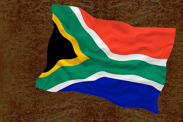 Photo national flag of south africa background with flag of south africa