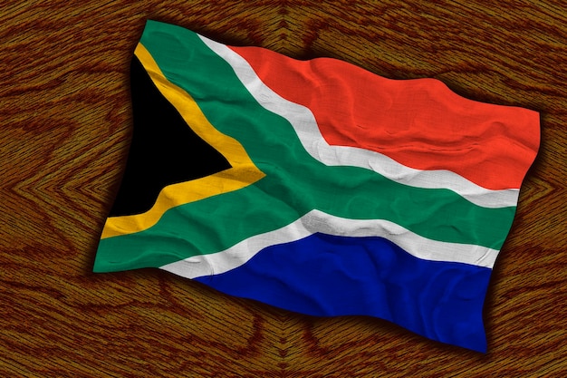 Photo national flag of south africa background with flag of south africa