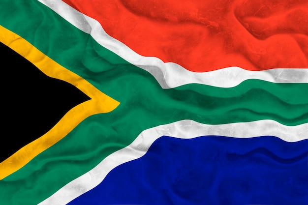 National flag of South Africa Background with flag of South Africa