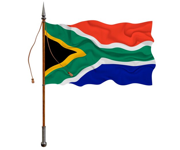 Photo national flag of south africa background with flag of south africa
