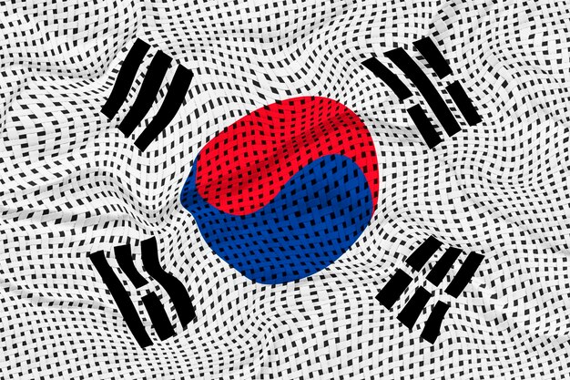 National flag of South Korea Background with flag of South Korea