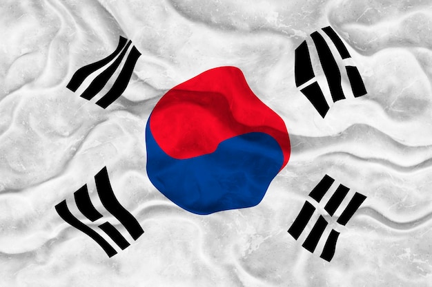 National flag of South Korea Background with flag of South Korea