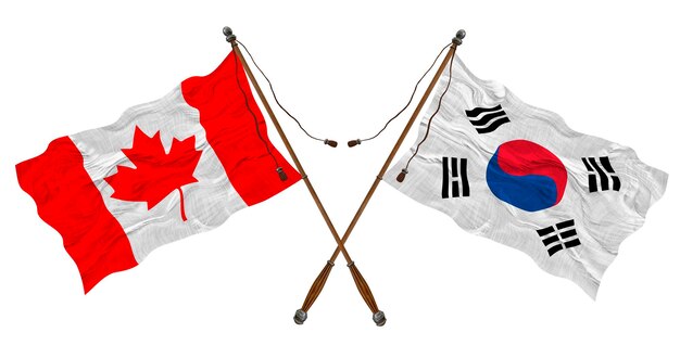 韓国とカナダの国旗 デザイナーの背景