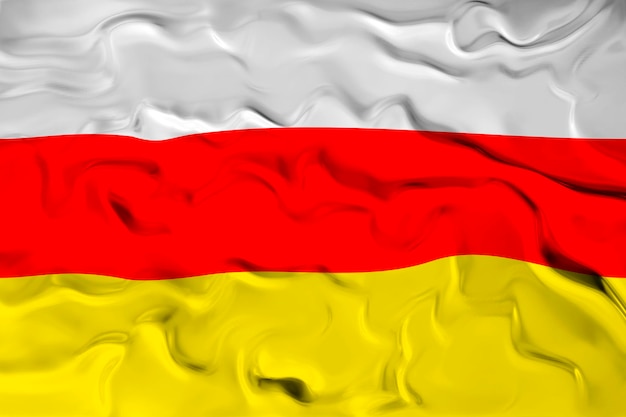 南オセチア国旗 背景は南オセチア国旗