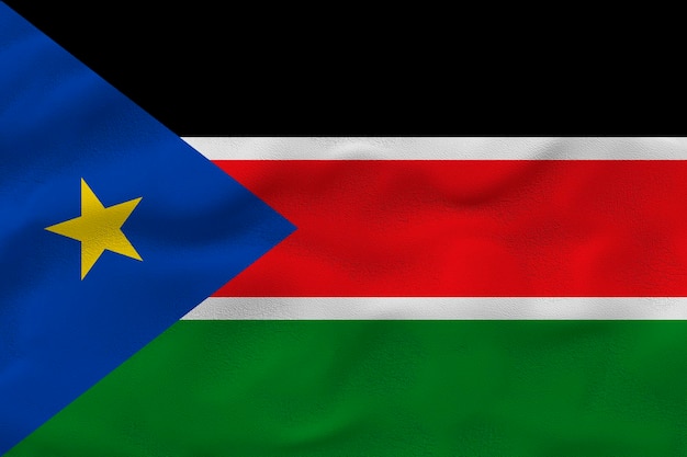 Photo national flag of south sudan background with flag of south sudan