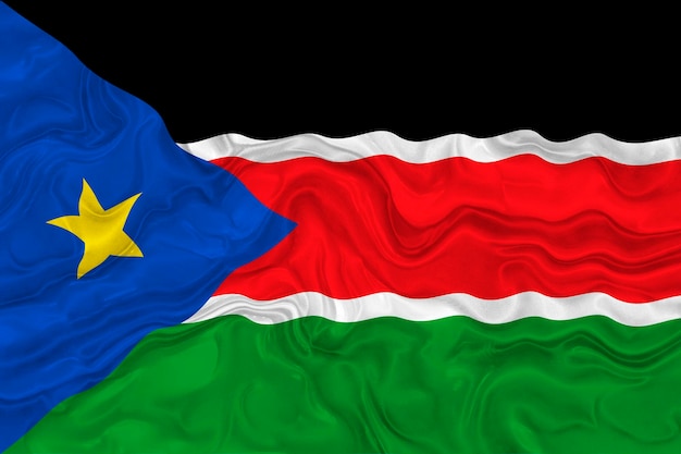 Photo national flag of south sudan background with flag of south sudan