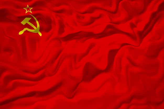 Photo national flag of soviet union background with flag of soviet union