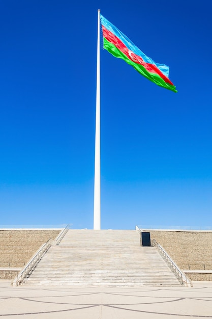 National Flag Square is a large city square off Neftchiler Avenue in Baku, Azerbaijan. A flag measuring 70 by 35 metres flies on a pole 162 m high.