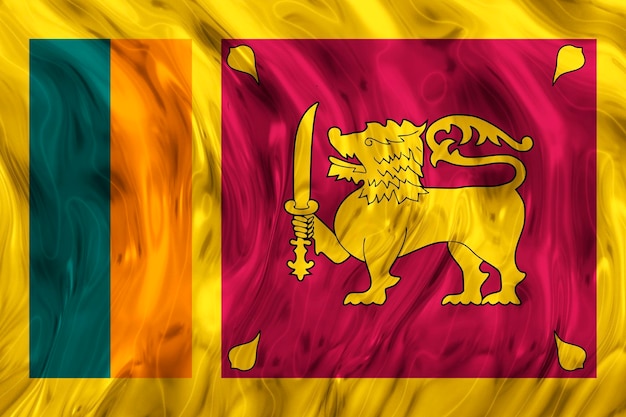 Photo national flag of sri lanka background with flag of sri lanka