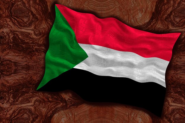 National flag of Sudan Background with flag of Sudan