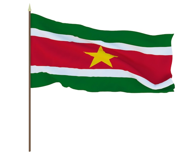 National flag of Suriname Background for editors and designers National holiday