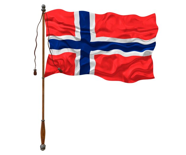 National flag of Svalbard Background with flag of Svalbard