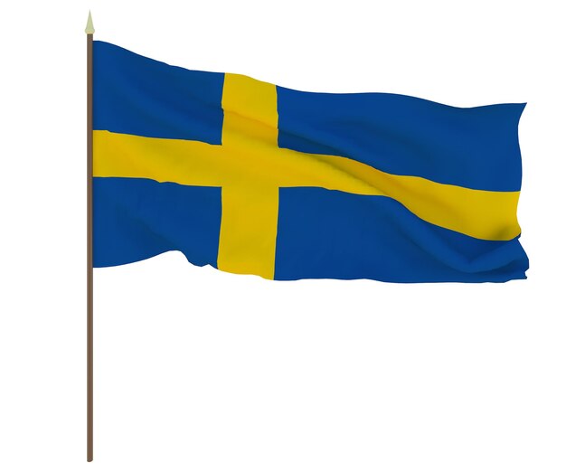 National Flag of Sweden Background for editors and designers National holiday