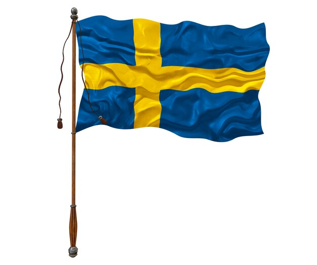 National Flag of Sweden Background with flag of Sweden