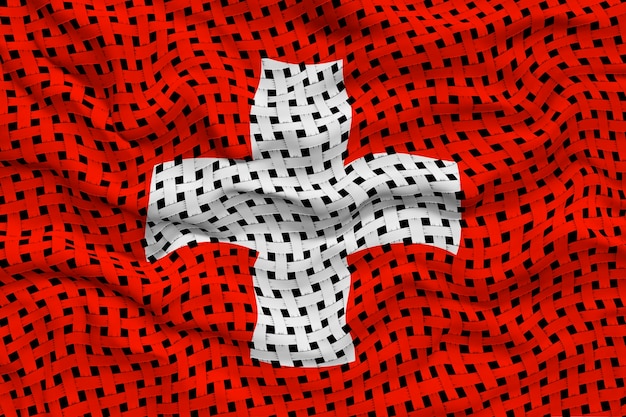 National flag of Switzerland Background with flag Flag Switzerland