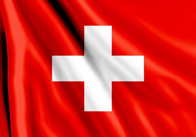 スイスの国旗のフライング効果