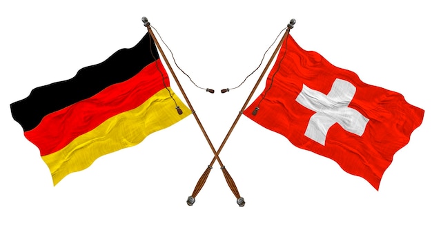 スイスとドイツの国旗 デザイナーの背景