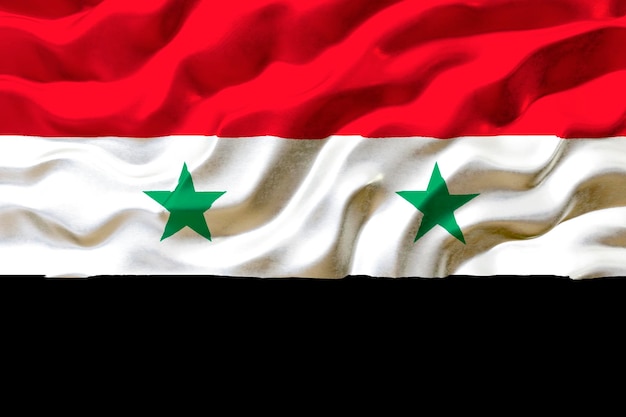 シリアの国旗とシリアの背景の国旗