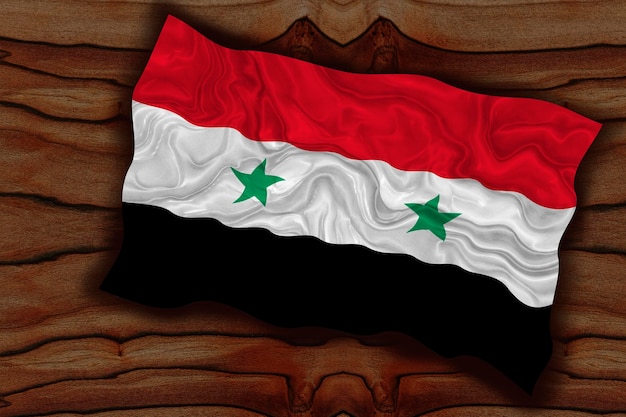 National flag of Syria Background with flag of Syria