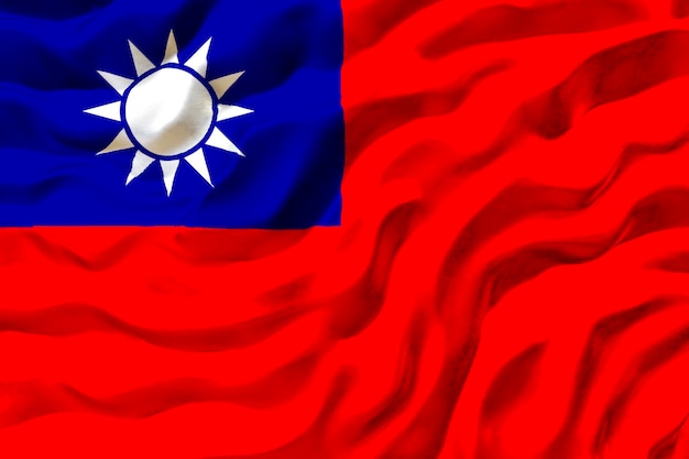 National flag of Taiwan Background with flag of Taiwan