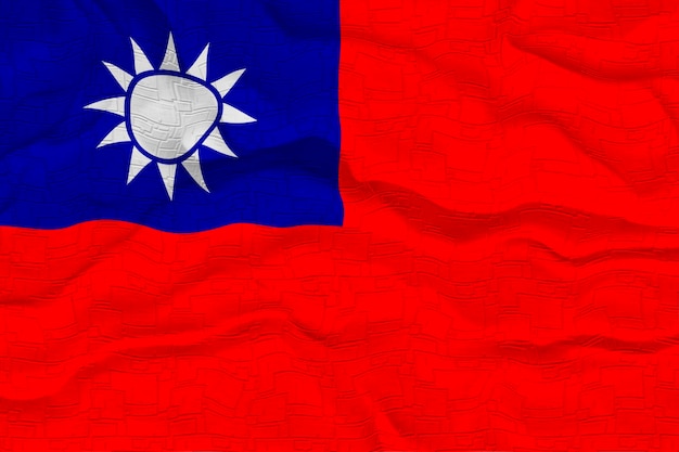 National flag of Taiwan Background with flag of Taiwan