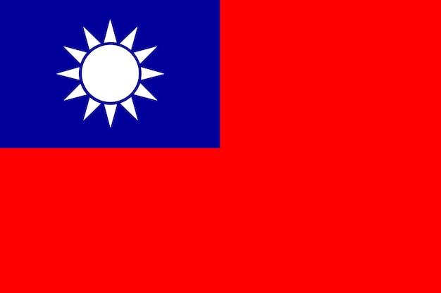 Photo national flag of taiwan background with flag of taiwan