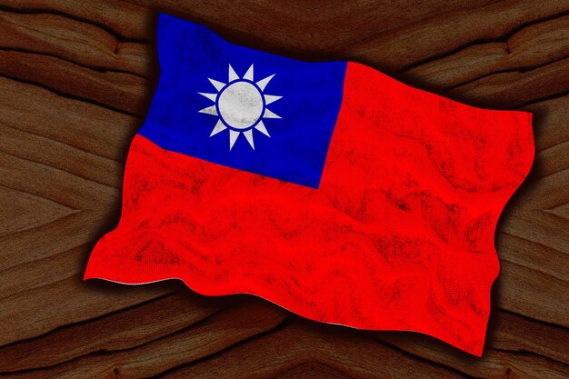 National flag of Taiwan Background with flag of Taiwan