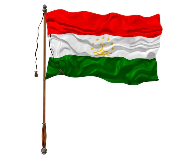 National flag of Tajikistan Background with flag of Tajikistan