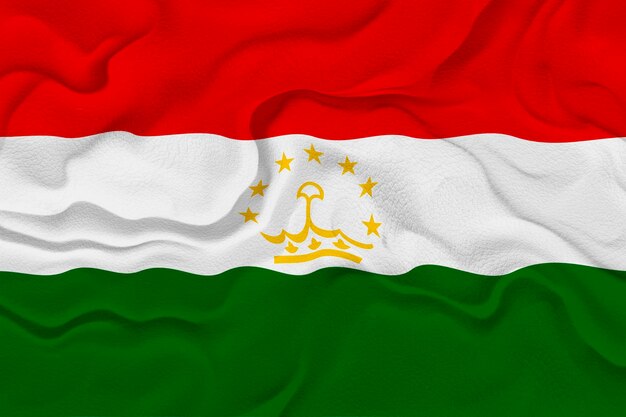 National flag of tajikistan background with flag of tajikistan