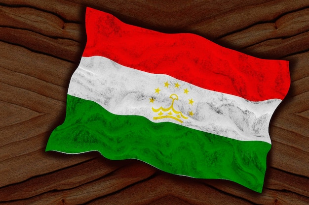 National flag of Tajikistan Background with flag of Tajikistan