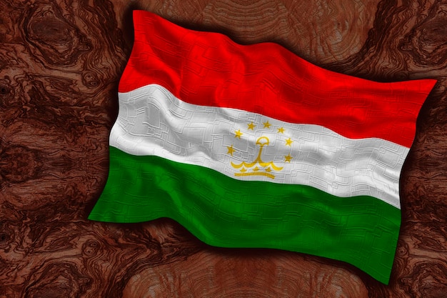 National flag of Tajikistan Background with flag of Tajikistan