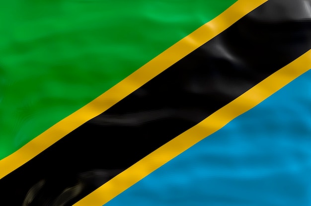 National flag of Tanzania Background with flag of Tanzania