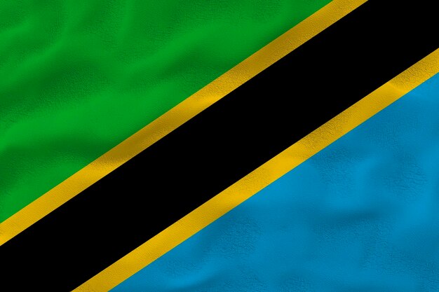 National flag of Tanzania Background with flag of Tanzania