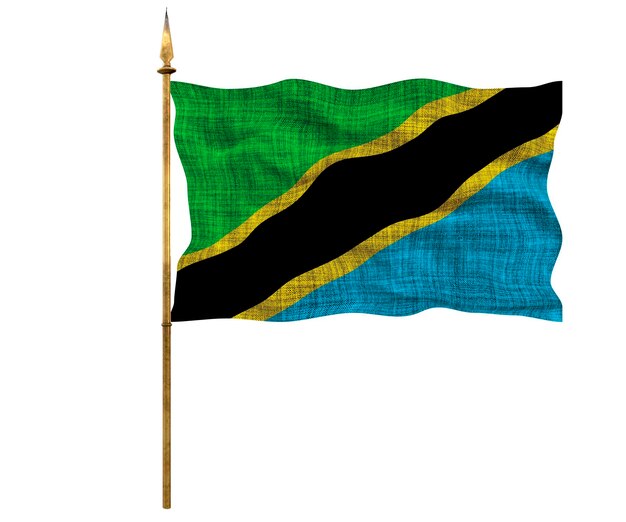 National flag of Tanzania Background with flag of Tanzania