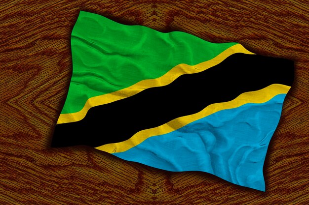 National flag of Tanzania Background with flag of Tanzania