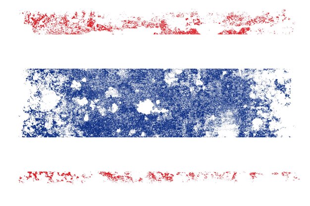 Bandiera nazionale della thailandia con texture. modello per la progettazione