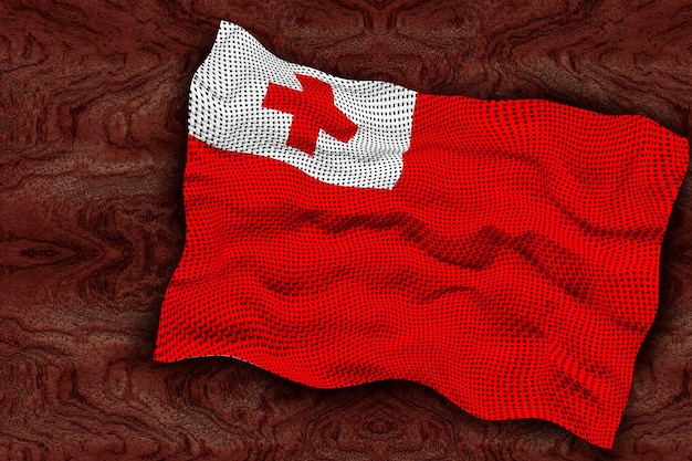 National flag of Tonga Background with flag of Tonga