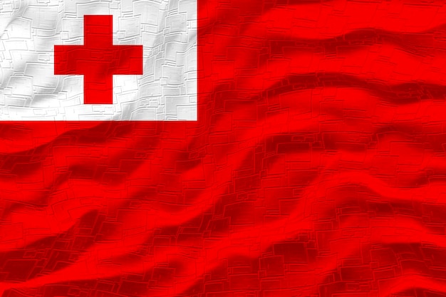 Photo national flag of tonga background with flag of tonga