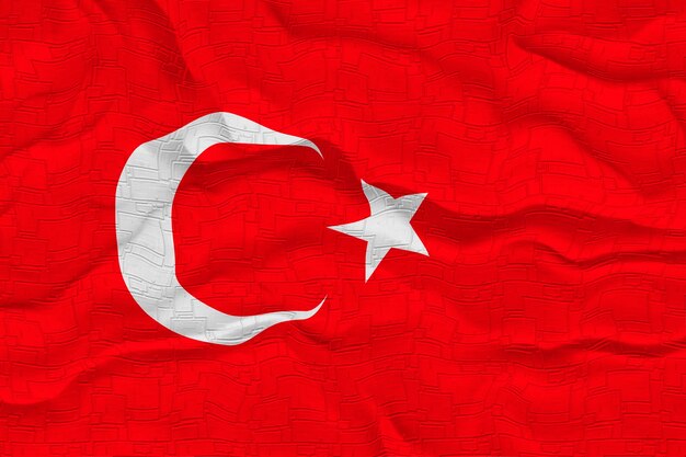 National flag of turkey background for editors and designers national holiday