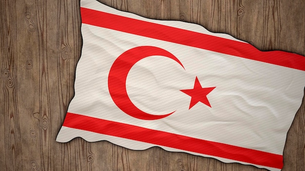 National flag of Turkish Republic of Northern Cyprus Background with flag of Turkish Republic of Northern Cyprus