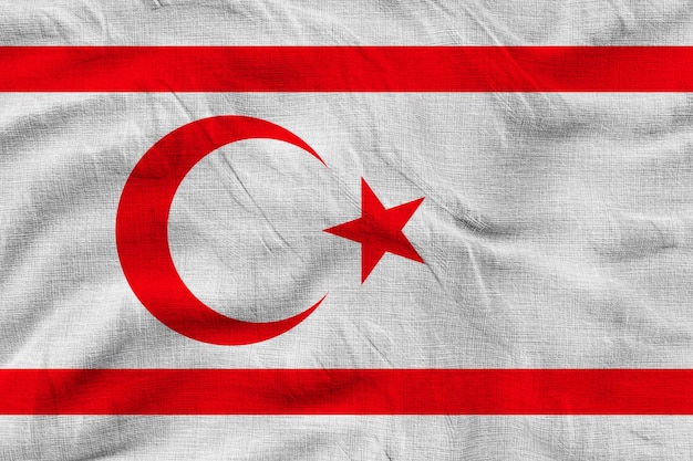 National flag of turkish republic of northern cyprus background with flag of turkish republic of northern cyprus